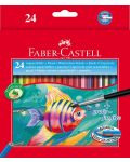 Creioane acuarela Faber-Castell Grip - 24 culori - 1t