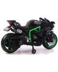 Motocicleta cu acumulator cu trei roti Moni - Ninja, neagra - 2t