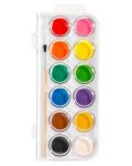 Acuarela Deli Color Emotion - EC15-12, 12 culori + pensula - 1t