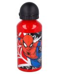 Sticlă din aluminiu Stor - Spiderman, 400 ml - 1t
