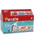 Puzzle pentru copii in casuta APLI Kids de 20 piese - trenut - 1t