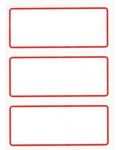 Etichete scolare APLI - Albe cu margine rosie - 1t
