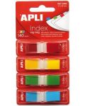 Notite index APLI - 4 culori pastelate, 12 х 45 mm, 140 bucati - 1t