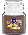 Lumânare parfumată într-un borcan Bispol Aura - Chocolate-Orange, 120 g - 1t