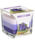 Lumânare parfumată Bispol Aura - Violet, 170 g - 1t