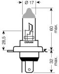 Becuri auto Osram - H4, 64193NL, Night Breaker Laser - 4t