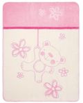 Pătură pentru copii Baby Matex - Bear, roz - 1t
