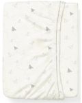 Cearsaf din bambus cu elastic Babyono - Paper Planes, 60 x 120 cm - 4t
