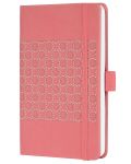 Carnețel cu coperta tare Sigel Jolie Format A6 - Salmon Pink, căptușite pagini - 2t