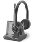 Casti wireless cu microfon Plantronics - Savi W8220, ANC, negre - 1t