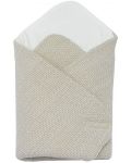 Paturica tricotata pentru bebelusi ECO Rice - Bej, 80 х 80 cm - 1t