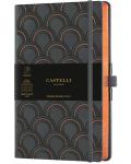 Бележник Castelli Copper & Gold - Art Deco Copper, 13 x 21 cm, linii - 1t