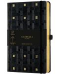 Бележник Castelli Copper & Gold - Weaving Gold, 13 x 21cm, coli albe - 1t