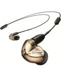 Casti wireless cu microfon Shure - SE535, bronz - 1t