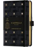 Бележник Castelli Copper & Gold - Weaving Gold, 9 x 14 cm,coli albe - 1t