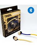 Casti wireless Fusion Embassy - Tribal Warrior, galben/albastru - 4t