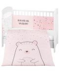 Set de dormit pentru bebelusi din 2 piese KikkaBoo - Bear with me Roz, 60 x 120 cm - 1t