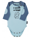 Body pentru bebelusi cu maneca lunga Sterntaler - Cu inscriptie "I need hug", 62 cm, 4-5 luni - 3t