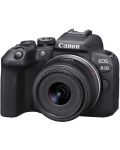 Aparat foto fără oglindă Canon - EOS R10, 18-45mm STM, Black + Adapter Canon EF-EOS R - 1t