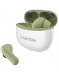 Casti wireless Canyon - TWS5, albe/verde - 1t