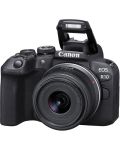 Aparat foto fără oglindă Canon - EOS R10, 18-45mm STM, Black + Adapter Canon EF-EOS R - 6t