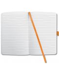 Carnețel cu coperta tare Sigel Jolie Format A5 - portocale, căptușite pagini - 3t