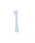 Lingurita din silicon Kikka Boo - Giraffe, albastra - 1t