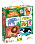 Puzzle pentru bebeluși Banana Panda 18 în 1- Animale sălbatice - 1t