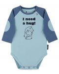 Body pentru bebelusi cu maneca lunga Sterntaler - Cu inscriptie "I need hug", 62 cm, 4-5 luni - 1t