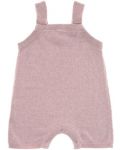 Salopeta pentru bebeluși Lassig - Cozy Knit Wear, 50-56 cm, 0-2 luni, roz - 2t