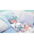 Pălărie pentru bebeluși cu protecție UV 50+ Sterntaler - măgar, 41 cm, 4-5 luni, albastră-albă - 2t