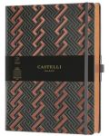 Бележник Castelli Copper & Gold - Roman Copper, 19 x 25 cm, linii - 1t