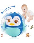 Zornăitoare pentru bebeluși Happy World - Roly Poly, Penguin 2, albastru - 3t