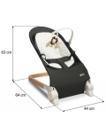 Șezlong pentru bebeluși Caretero - Pine, negru - 8t