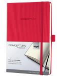 Carnețel cu coperta tare Sigel Conceptum Format A5 - roșu, линирани листове - 1t