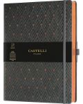 Бележник Castelli Copper & Gold - Diamonds Copper, 19 x 25 cm, linii - 1t
