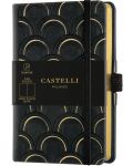 Бележник Castelli Copper & Gold - Art Deco Gold, 9 x 14 cm, coli albe - 1t