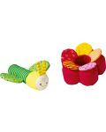 Jucărie moale pentru copii Haba, floare și fluture - 2t