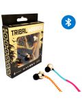 Casti wireless Fusion Embassy - Tribal Warrior, roz/galben - 3t