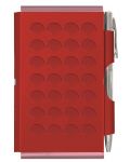 Carnețel Troika Flip Notes - Red Scale, cu carcasa metalica si stilou - 1t