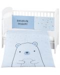 Set de dormit pentru bebelusi din 2 piese KikkaBoo - Bear with me Albastru, 70 x 140 cm - 1t