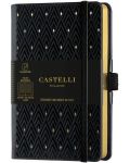 Бележник Castelli Copper & Gold - Diamonds Gold, 9 x 14 cm, linii - 1t
