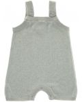 Salopeta pentru bebeluși Lassig - Cozy Knit Wear, 50-56 cm, 0-2 luni, gri - 1t