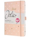 Carnețel cu coperta tare Sigel Jolie Format A5 - Rose Love, căptușite pagini - 1t
