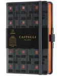 Бележник Castelli Copper & Gold - Weaving Copper, 9 x 14 cm, linii - 1t