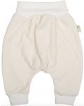 Pantaloni de plus pentru bebeluşi Bio Baby - 68 cm, 3-6 luni, ecru - 1t