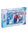 Puzzle stralucitor Ravensburger de 100 XXL piese - Regatul de gheata - 1t