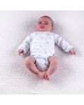 Body Bio Baby - bumbac organic, 68 cm, 4-6 luni, alb-albastru - 4t