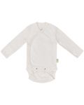 Body cu mânecă lungă Bio Baby - bumbac organic, 68 cm, 4-6 luni, ecru - 1t