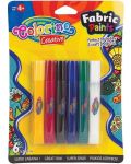 Vopsele pentru textile Colorino Creative - 6 culori х 10.5 мл - 1t